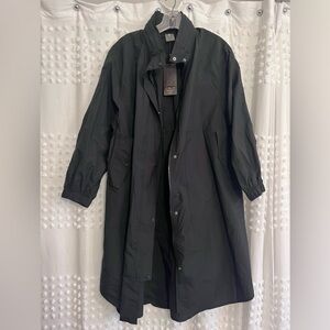 Calia by Carrie Underwood Black Journey Trenchcoat Parka Rain Jacket NWT S/M